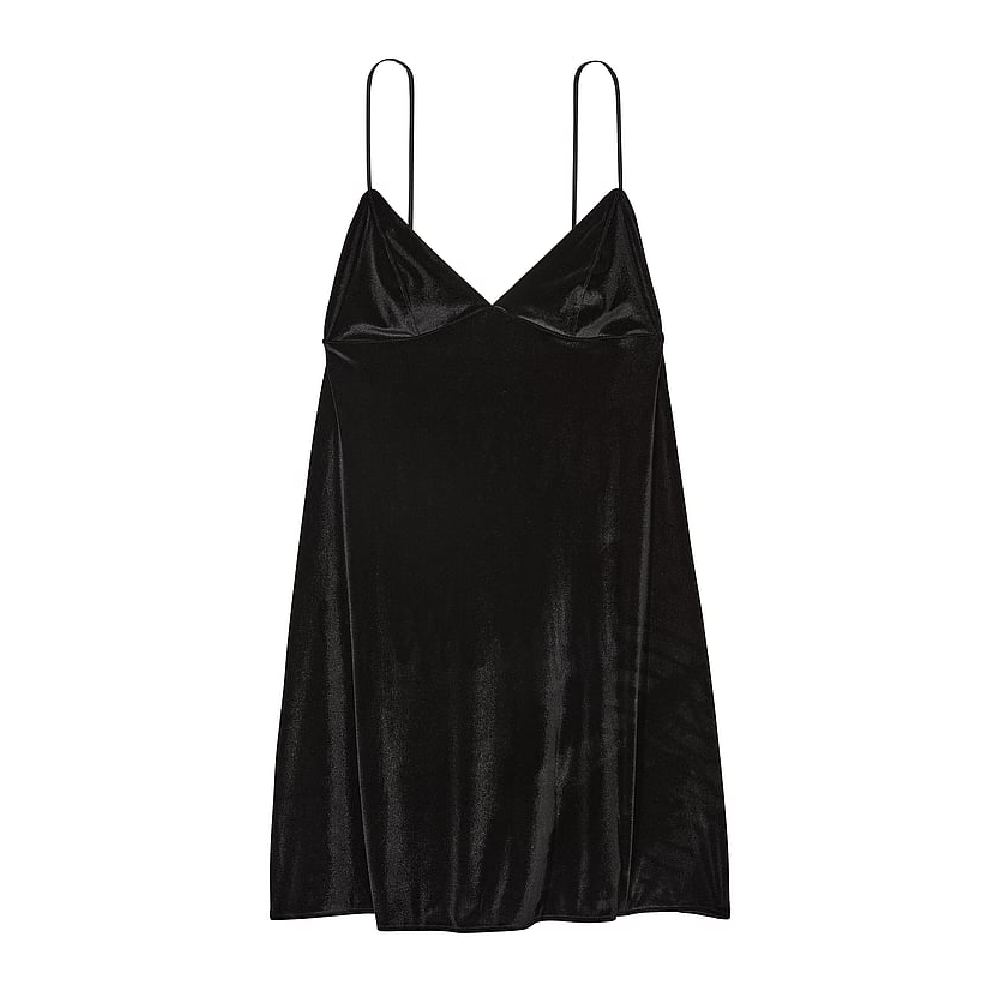 Платье-комбинация Victoria's Secret Velvet, черный