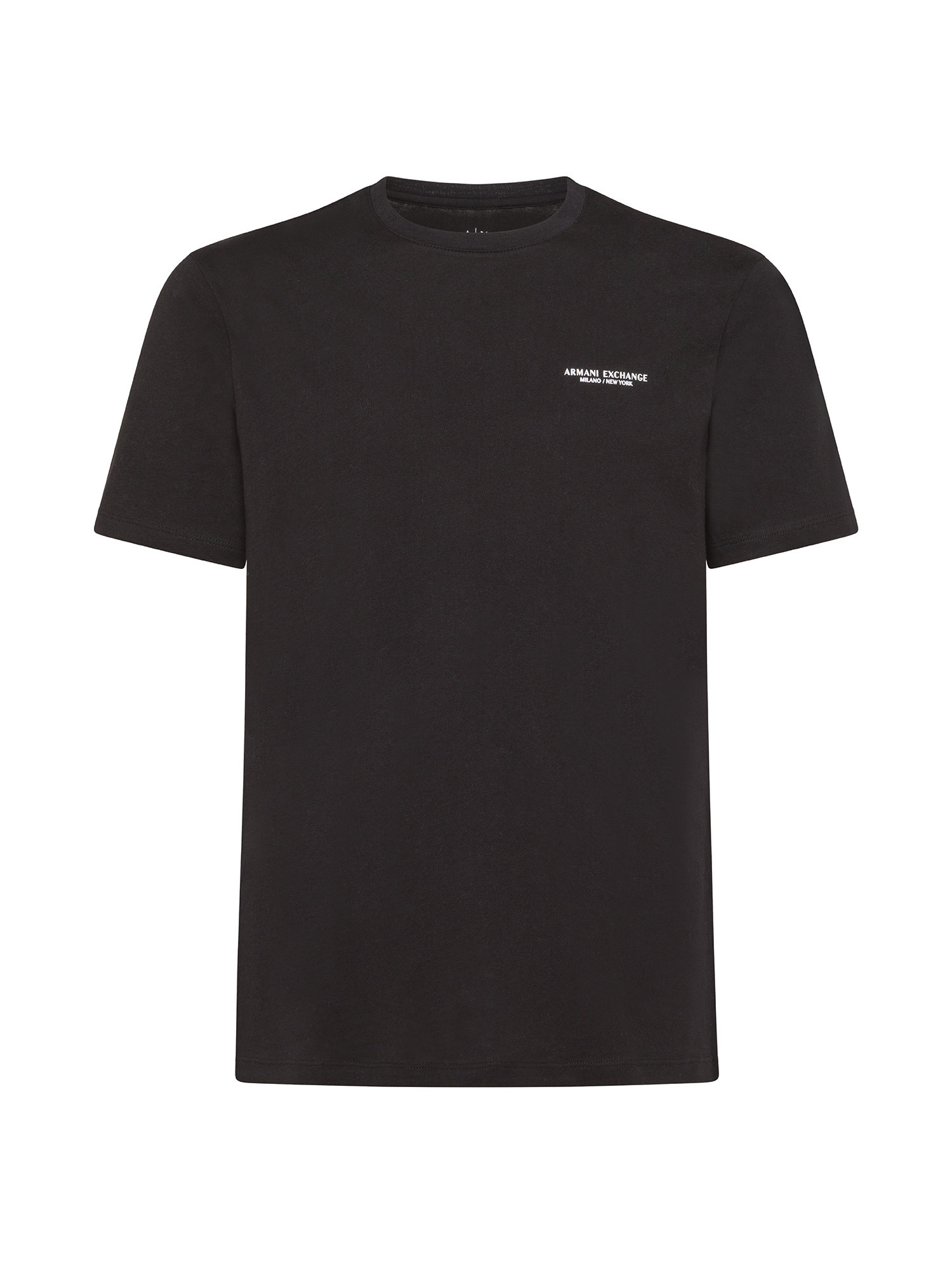 Armani Exchange футболка с круглым вырезом и логотипом, черный