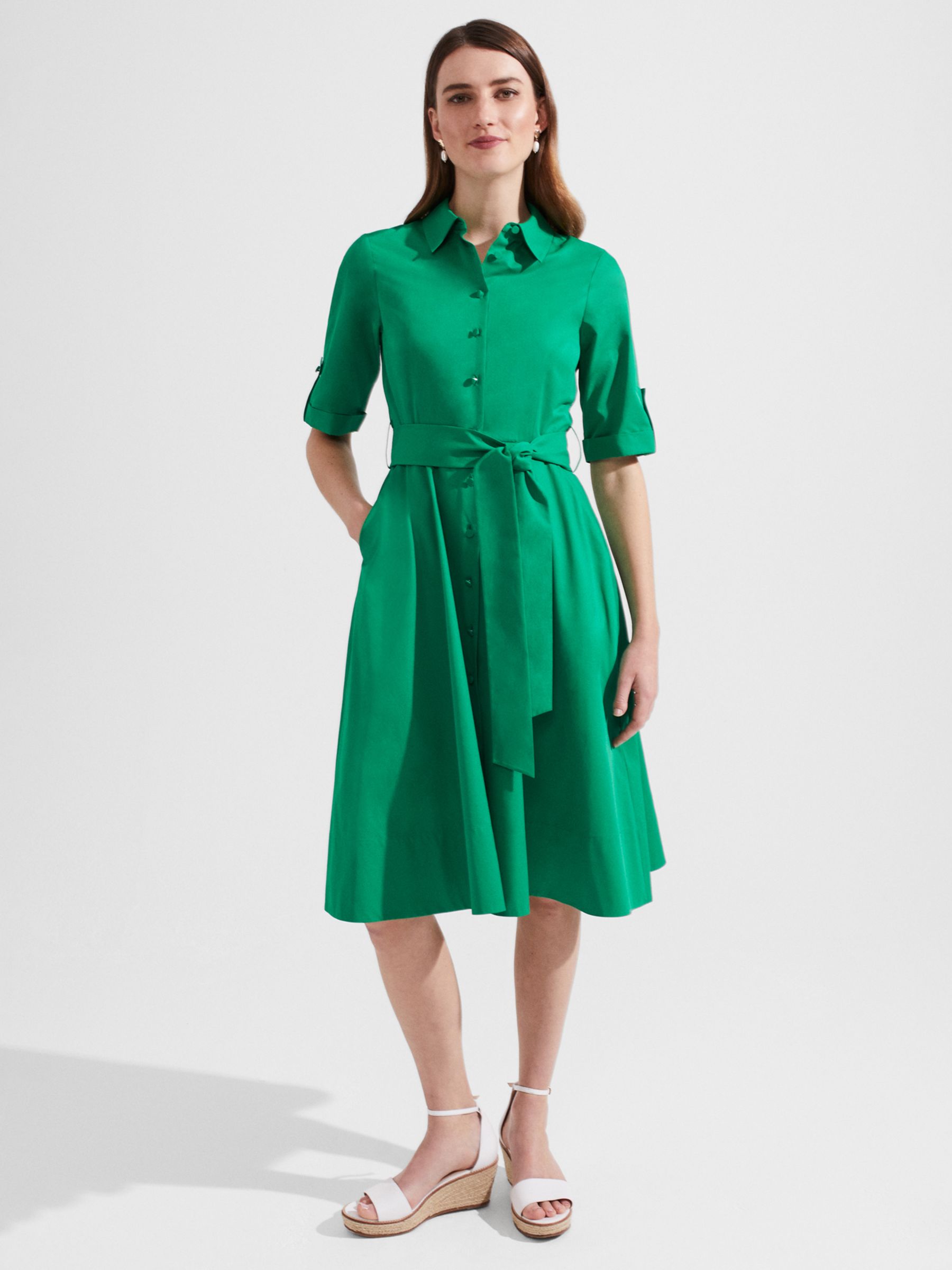 Платье-рубашка Hobbs Tyra, зеленый