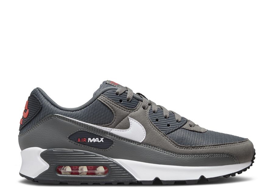 

Кроссовки Nike Air Max 90 'Iron Grey University Red', серый