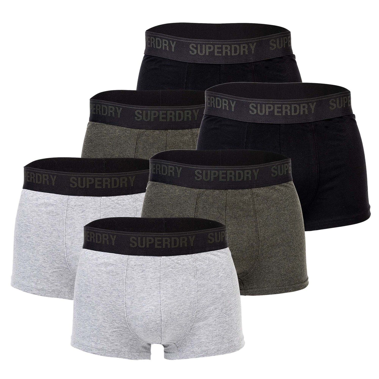 

Боксеры Superdry Boxershort 6 шт, цвет Schwarz/Grau/Grün