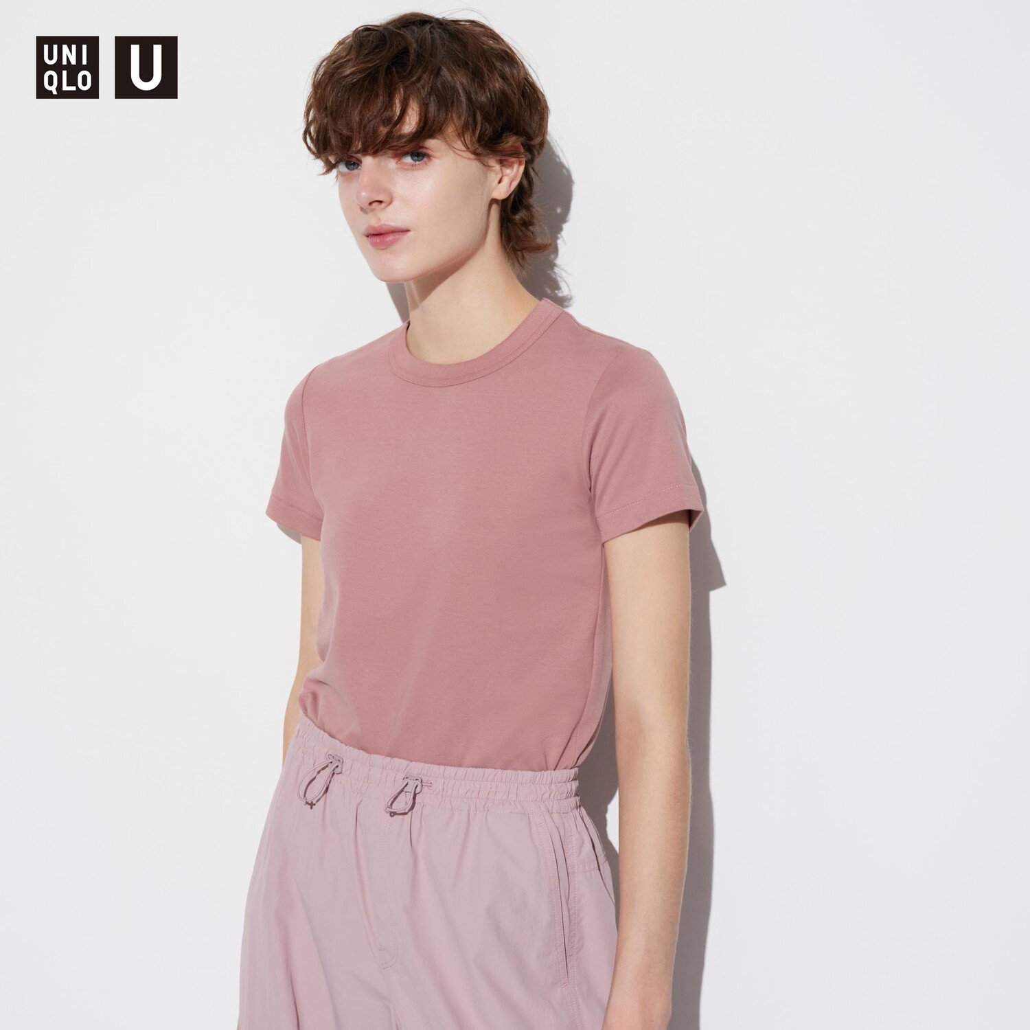 

Футболка Uniqlo U-образной формы, розовый