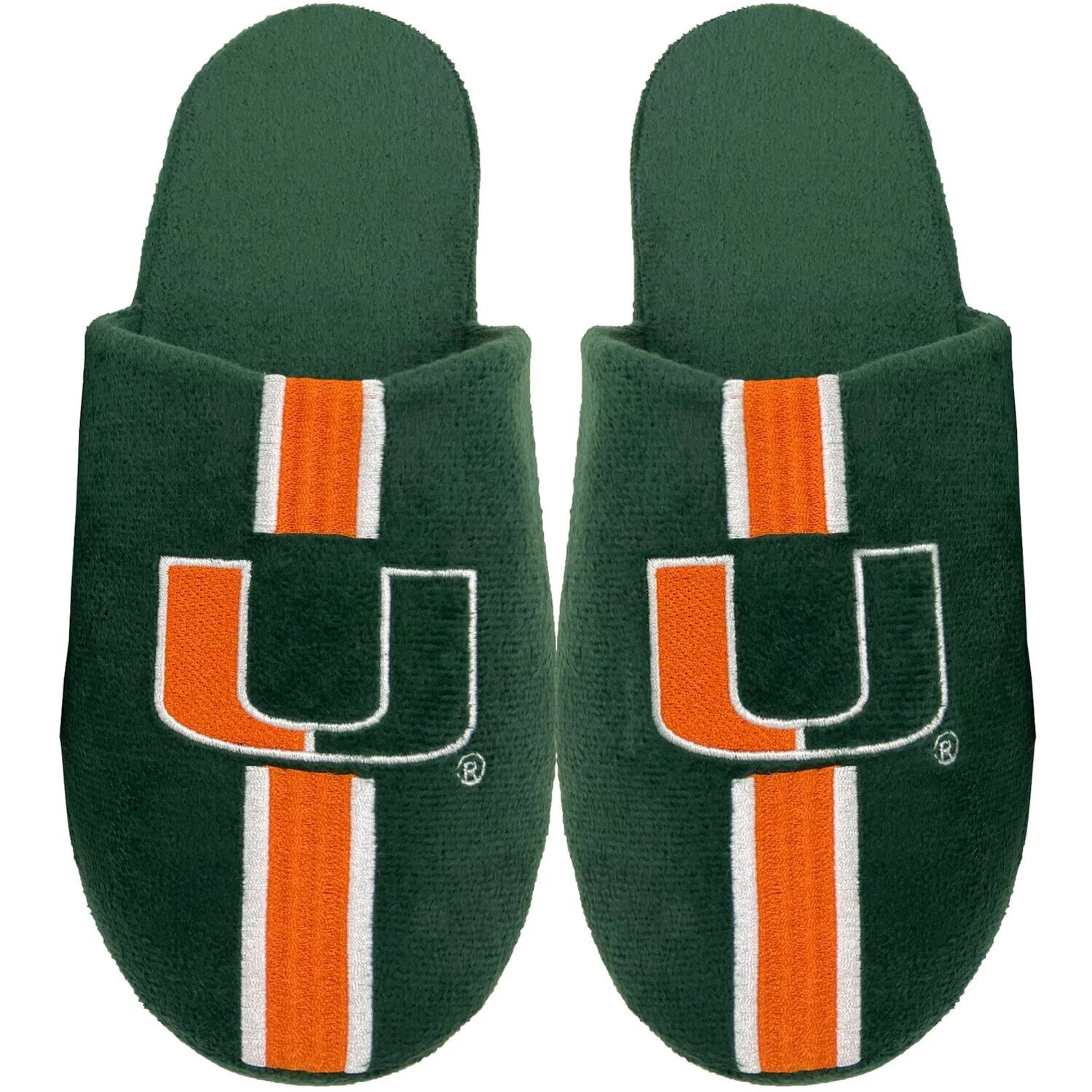 

Молодежные тапочки в полоску FOCO Miami Hurricanes Team Unbranded