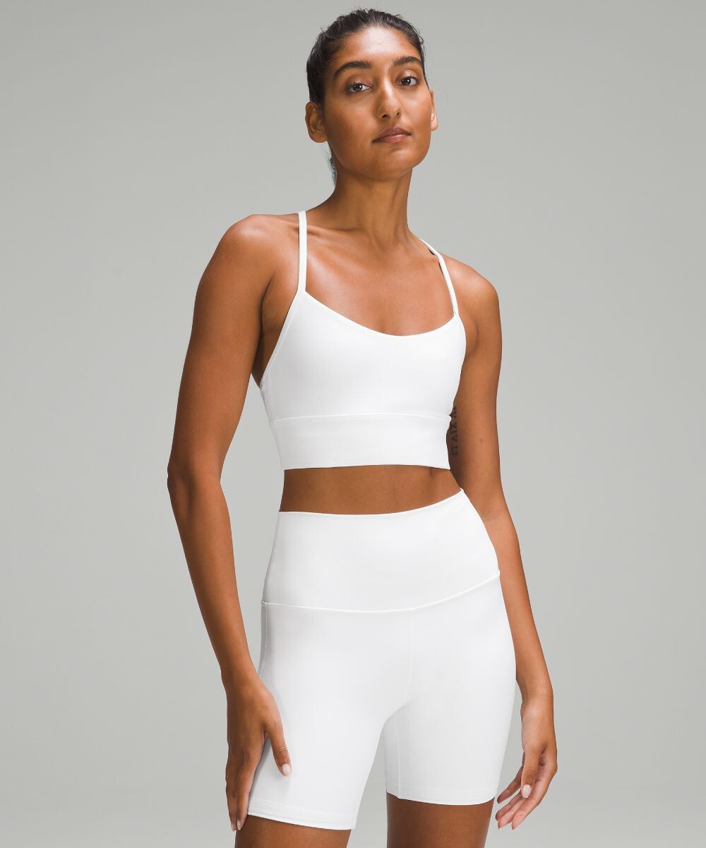 

Удлиненный бюстгальтер Flow Y Nulu Lululemon, белый