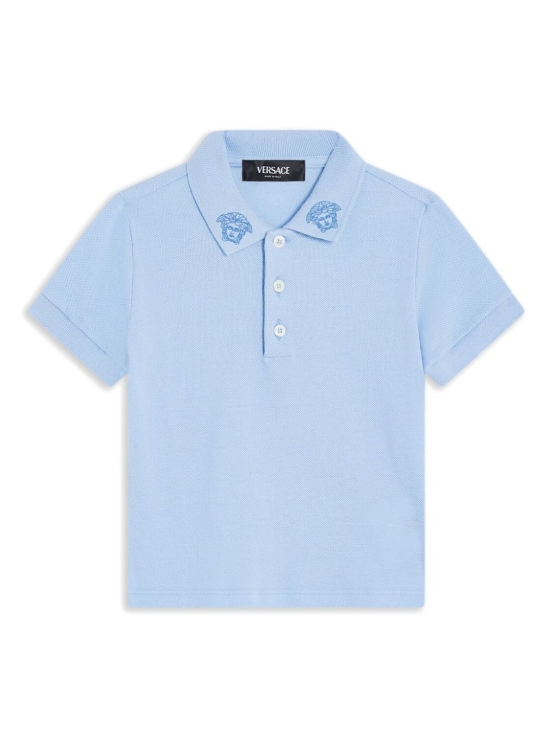 

Versace Kids футболка-поло из хлопка с мотивом «Голова Медузы», синий
