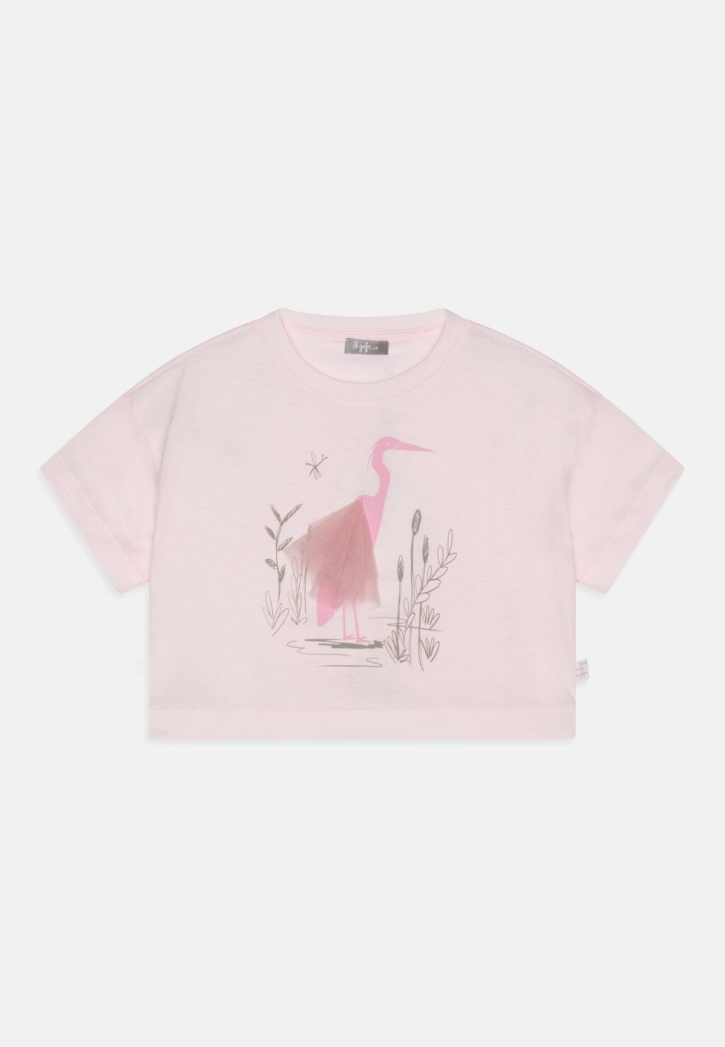 

Футболка с принтом BIRD MOTIF Il Gufo, цвет baby pink/green