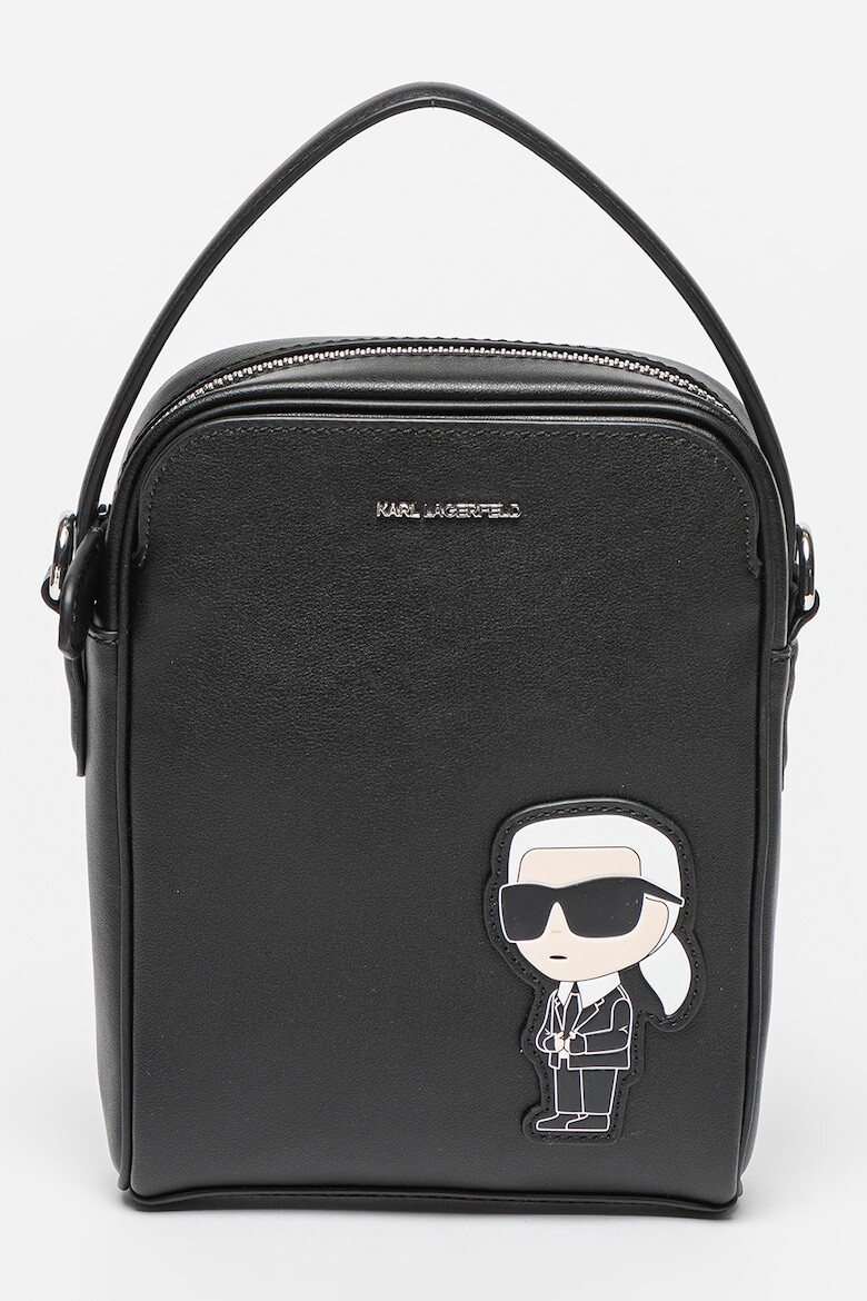 

Кожаная сумка Ikonik с логотипом Karl Lagerfeld, черный