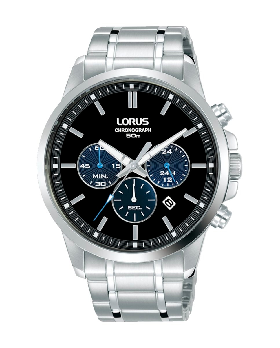 цена Мужские часы Sport man RT317JX9 со стальным и серебряным ремешком Lorus, серебро