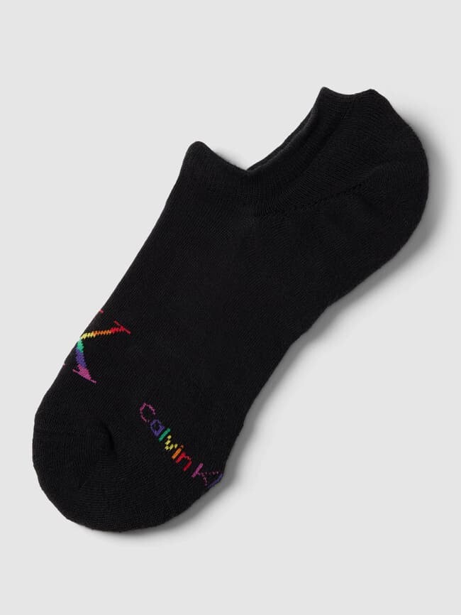 

Носки-кроссовки с принтом этикетки, модель MEN FOOTIE Calvin Klein Jeans, черный