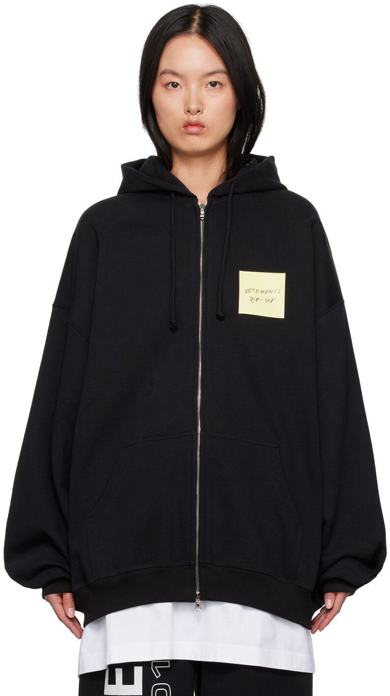 

Черный худи на молнии VETEMENTS