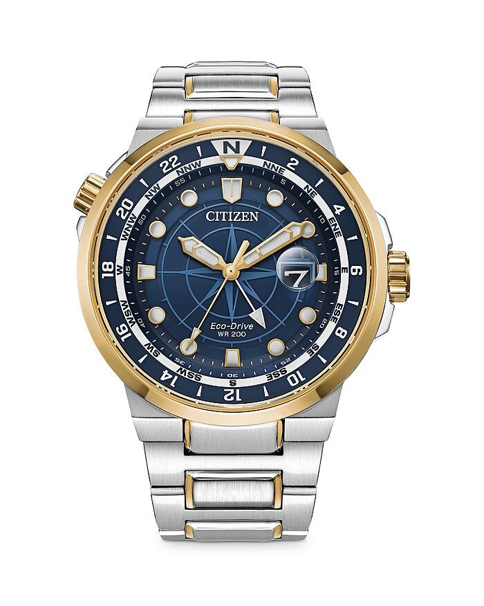 

Двухцветные часы Eco-Drive Endeavour из нержавеющей стали, 44 мм Citizen
