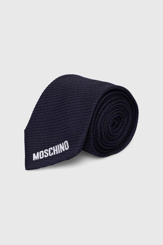 Шелковый галстук Moschino, темно-синий
