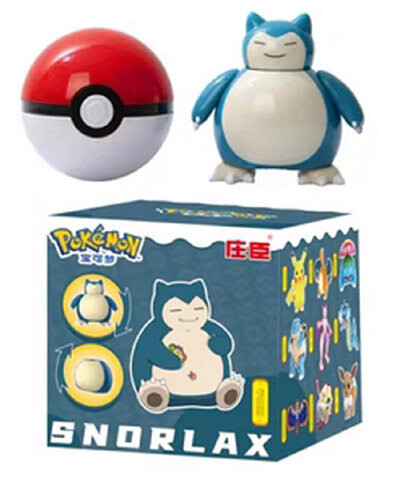 

Фигурка покемона Pokeball SNORLAX BOX Складная фигурка покемона bez marki