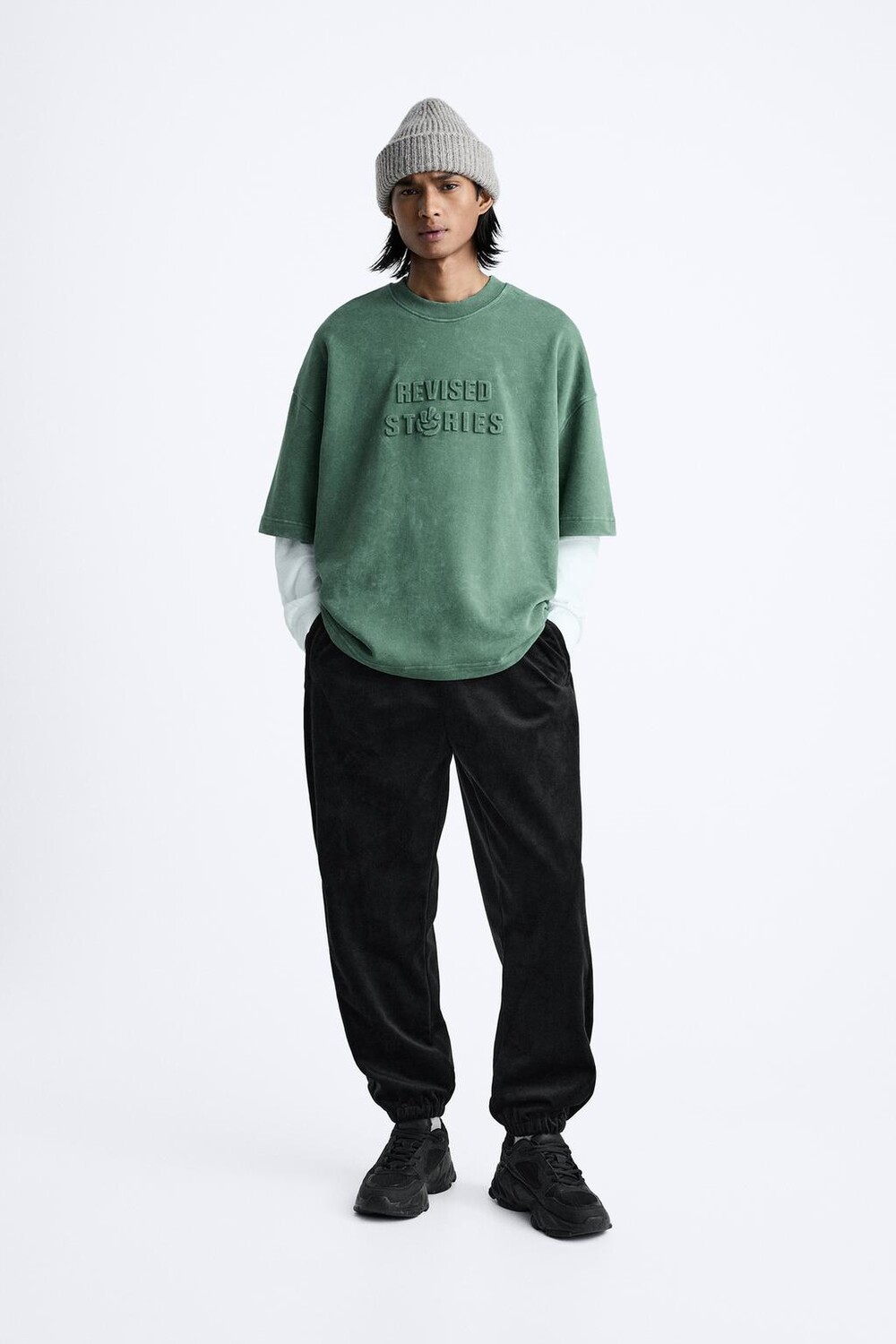 

Кроссовки для бега с частными деталями ZARA, черный