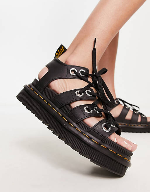 

Черные сандалии с фурнитурой Dr Martens Blaire