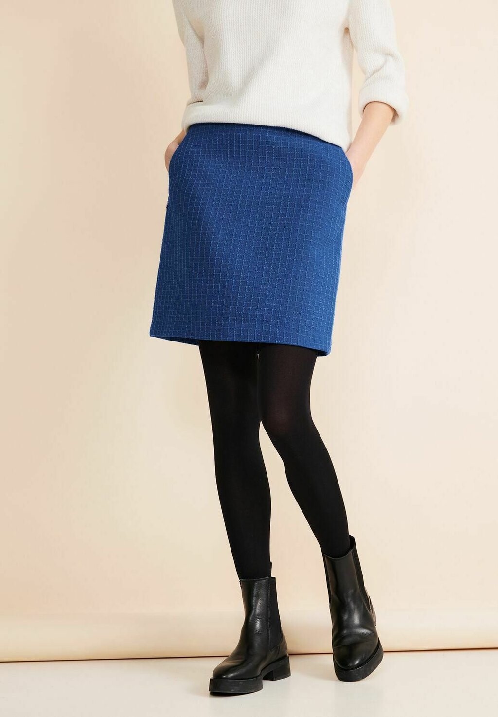 

Юбка-колокольчик Bouclé ​​Mini Street One, синий