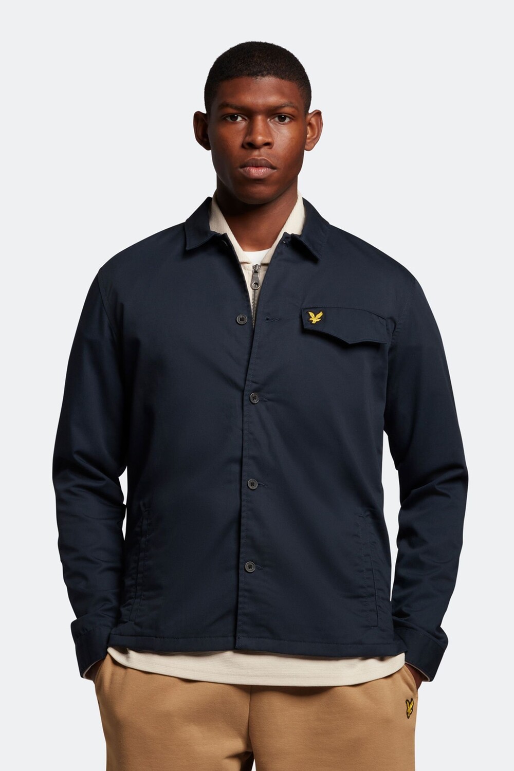

Синяя рубашка с карманом Lyle & Scott, синий