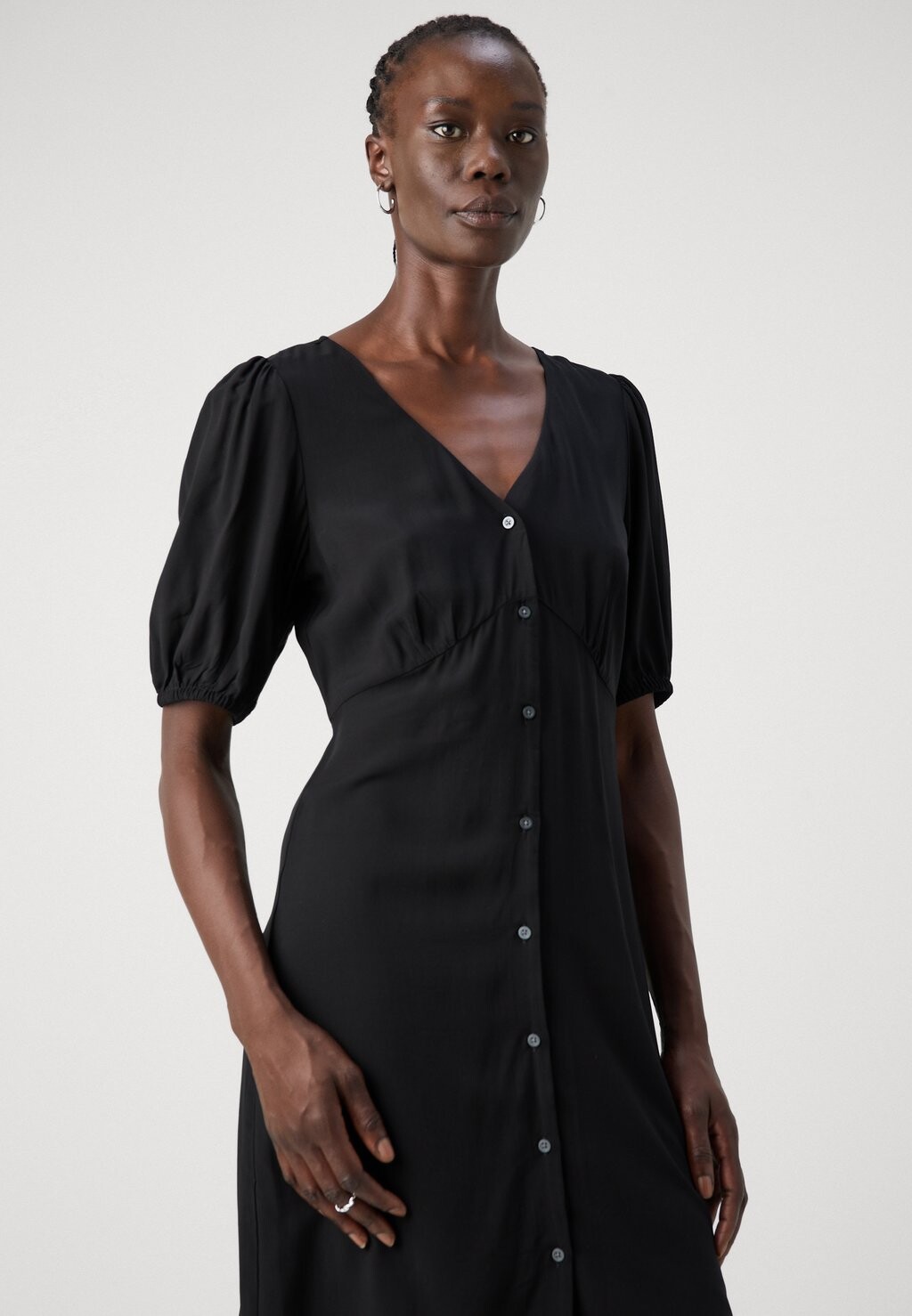 

Платье-рубашка V BUTTON FRONT DRESS GAP, черный