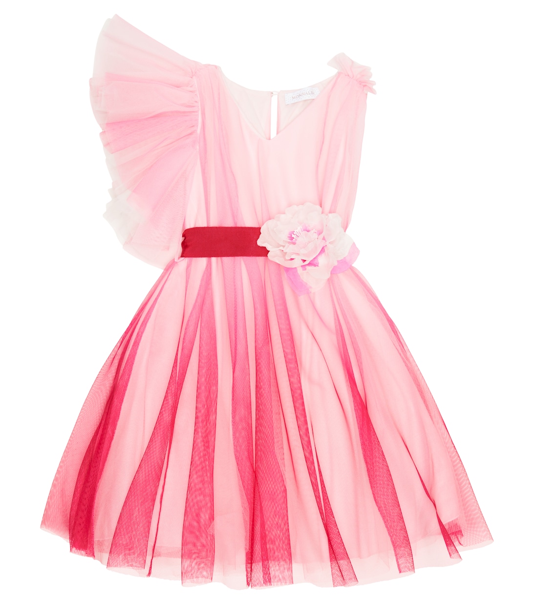 цена Платье из тюля с оборками Monnalisa, розовый