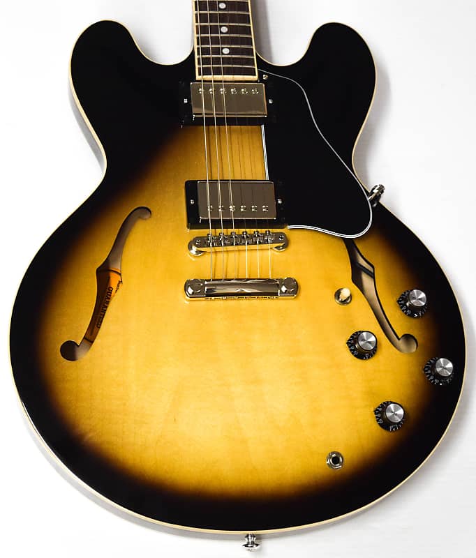 Электрогитара Gibson ES-335 Semi-Hollow Electric Guitar Vintage Sunburst burny rsa70 bs полуакустическая электрогитара с кейсом форма корпуса es® 335 цвет санбёрст