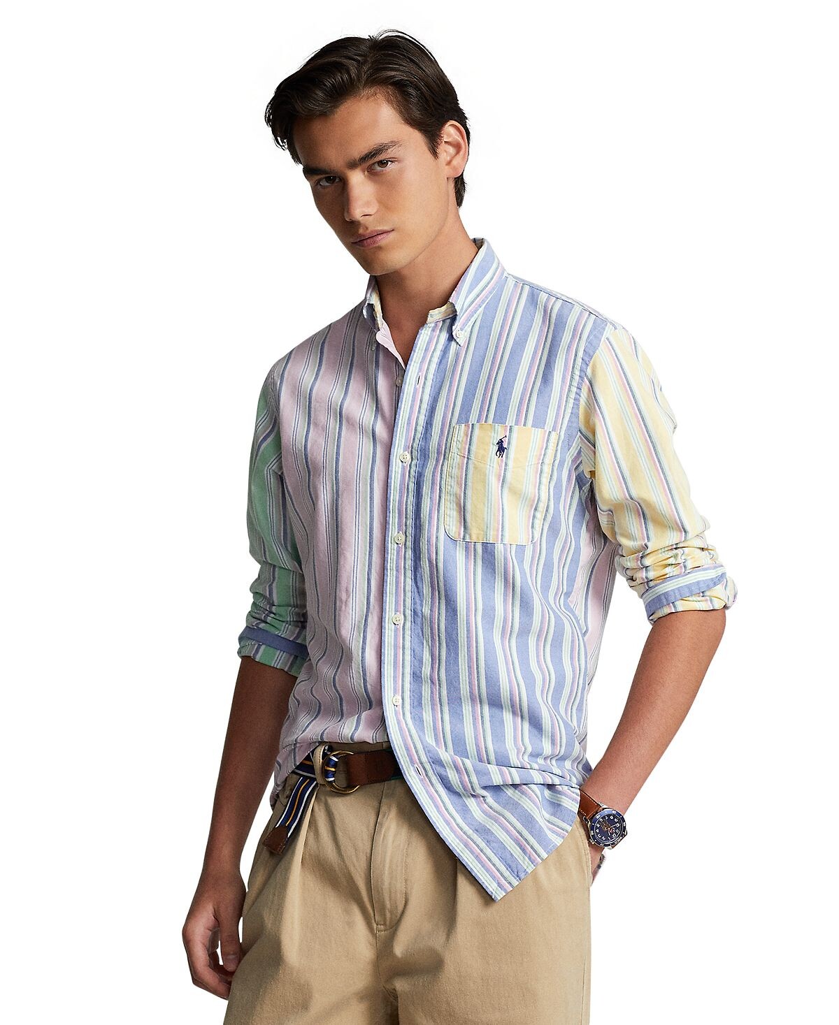 

Мужская хлопковая оксфордская рубашка классического кроя Polo Ralph Lauren