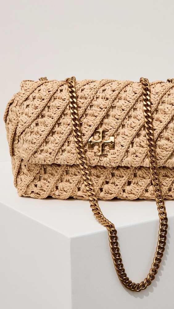 

Сумка через плечо Tory Burch Small Kira Crochet Convertible Shoulder, натуральный