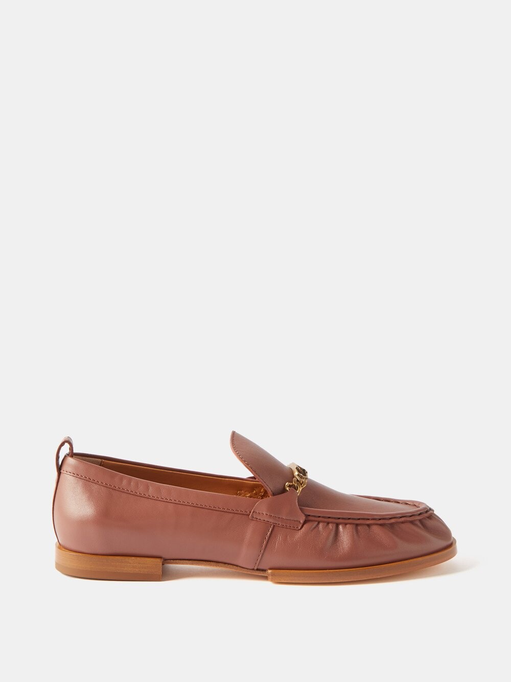 

Кожаные лоферы с цепочкой Tod'S, коричневый