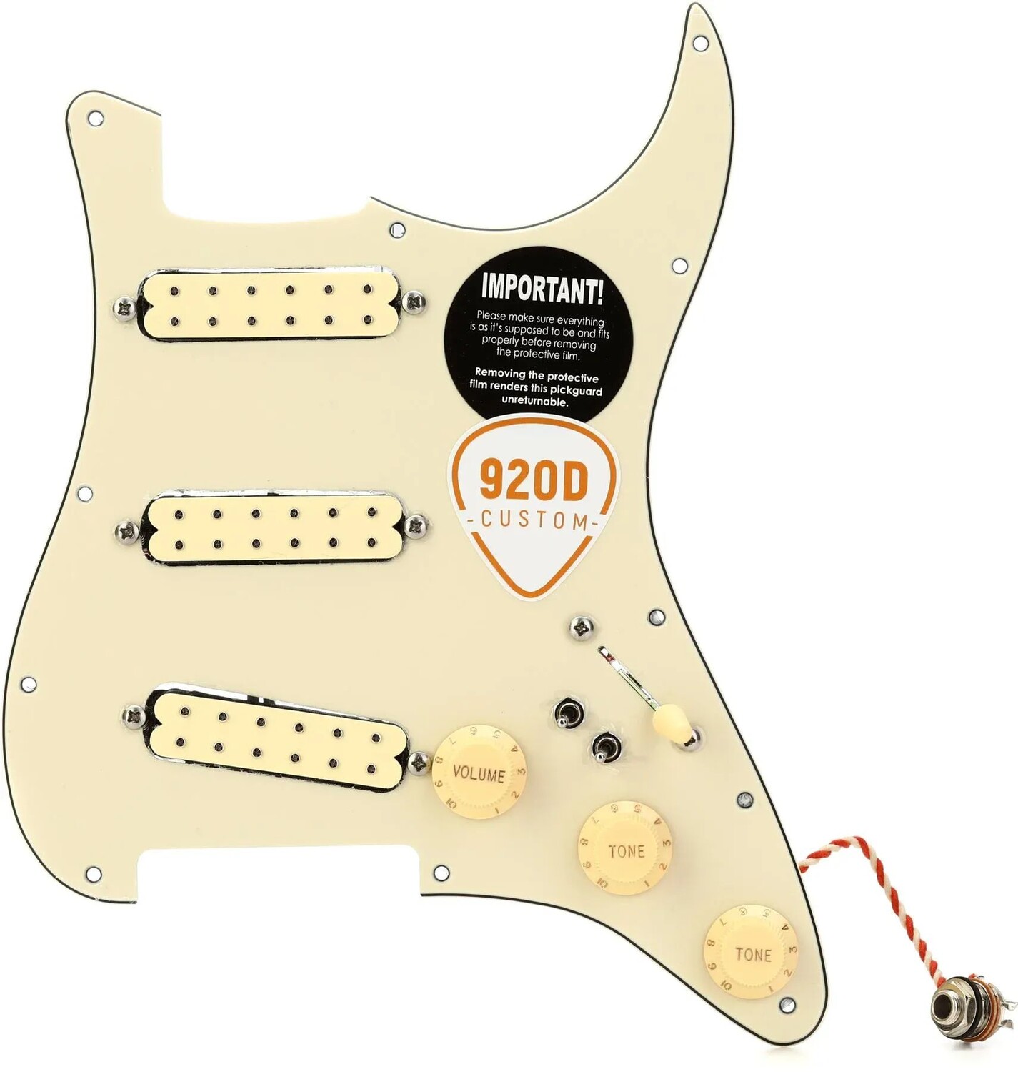 

920D Custom Stratocaster Polyphonic Loaded Pickguard — состаренный белый