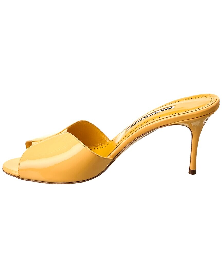 

Лакированные сандалии Manolo Blahnik Houramu 70, желтый