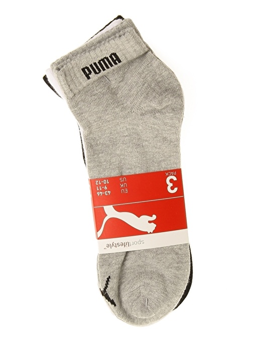 Серые спортивные носки из трех предметов унисекс Puma
