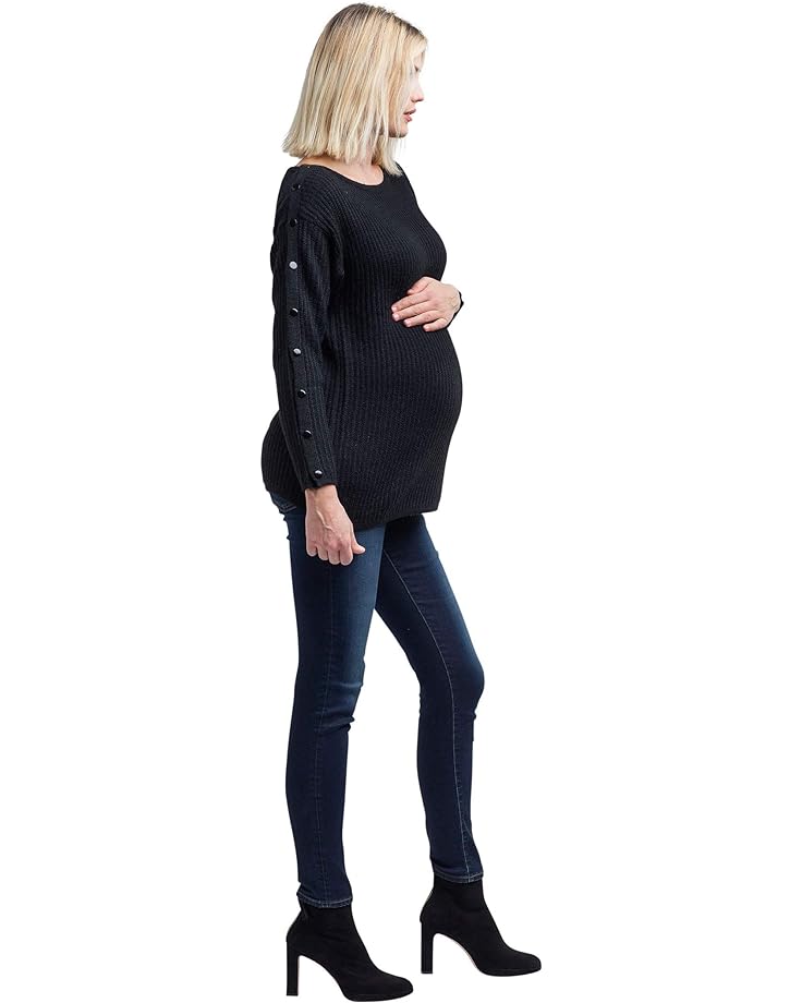 Свитер NOM Maternity Odette Maternity + Nursing Sweater, черный цена и фото