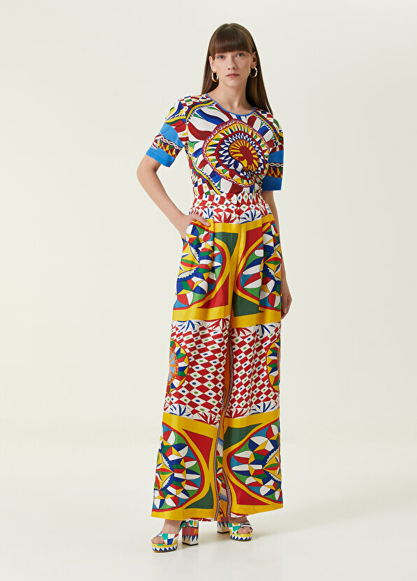 

Широкие шелковые брюки carretto Dolce&Gabbana