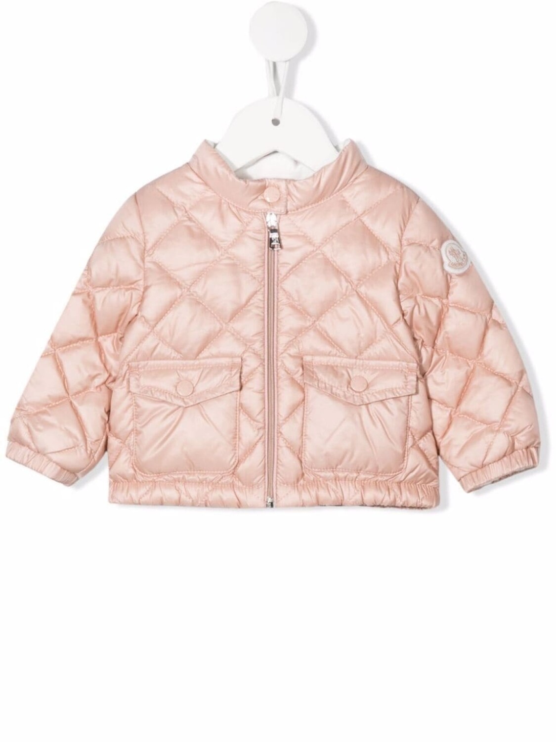 

Moncler Enfant пуховик Binic с нашивкой-логотипом, розовый