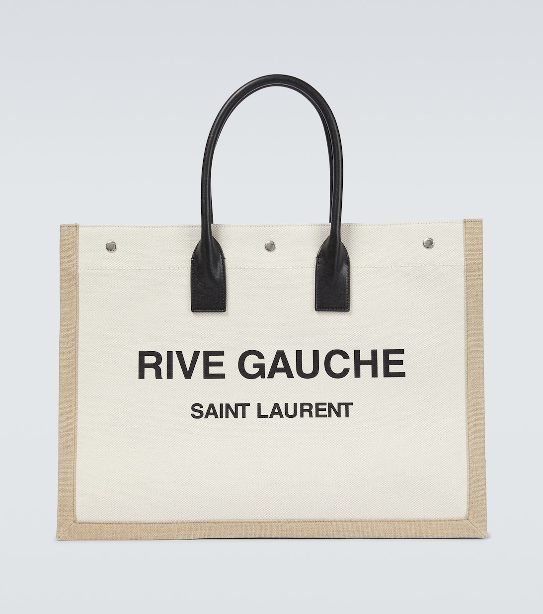цена Холщовая сумка-тоут Rive Gauche Saint Laurent, бежевый