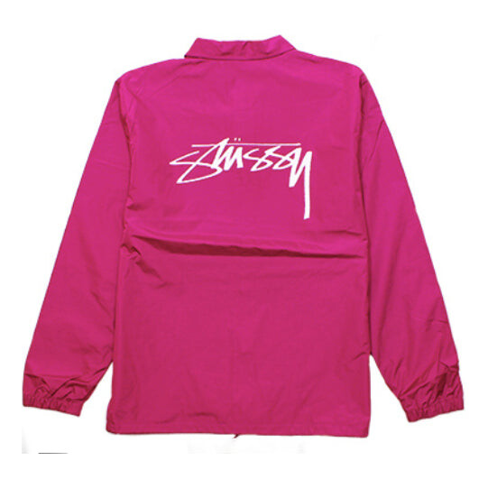 

Куртка Stussy Back logo Printing Coach Jacket Unisex Rose Red, красный