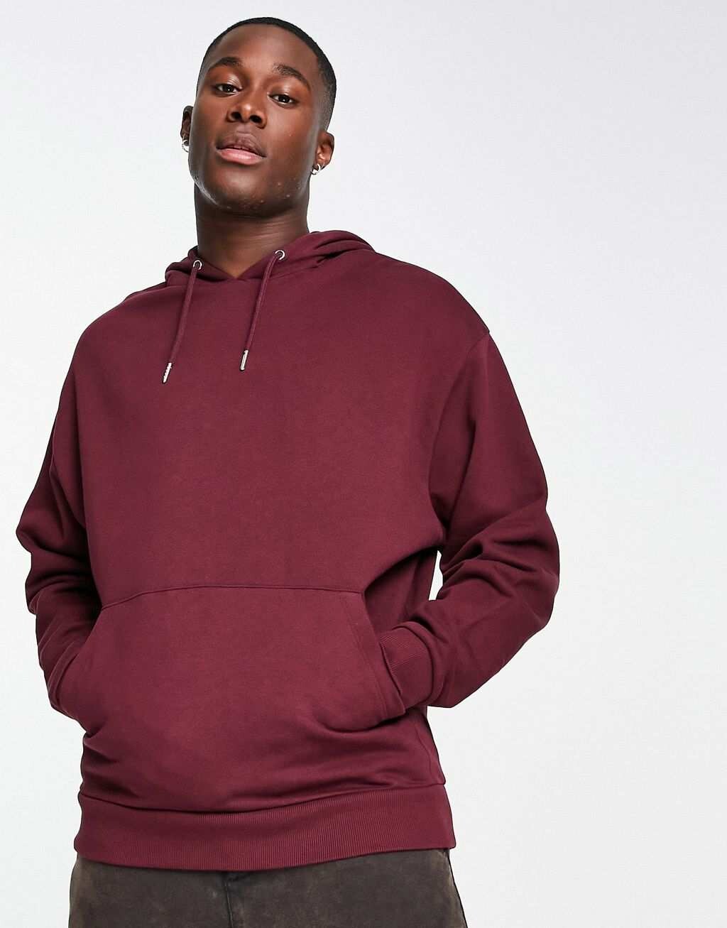 

Бордовое оверсайз-худи ASOS DESIGN