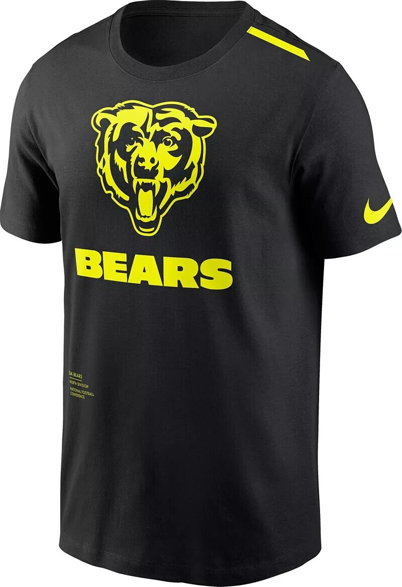 

Мужская черная футболка Nike Chicago Bears 2023 Volt