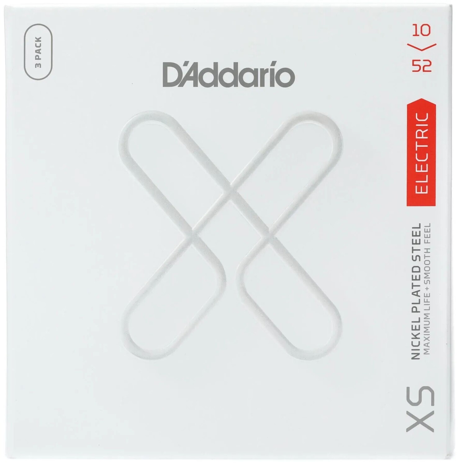 

D'Addario XSE1052 Струны для электрогитары со стальным никелированным покрытием - .010-.052, Light Top Heavy Bottom (3 шт.)