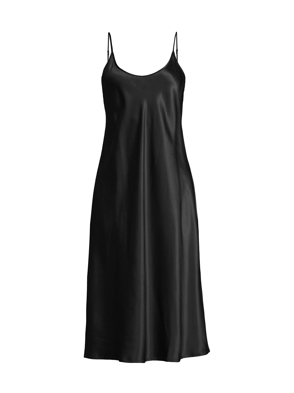 Ночное платье миди из смесового шелка La Perla, черный