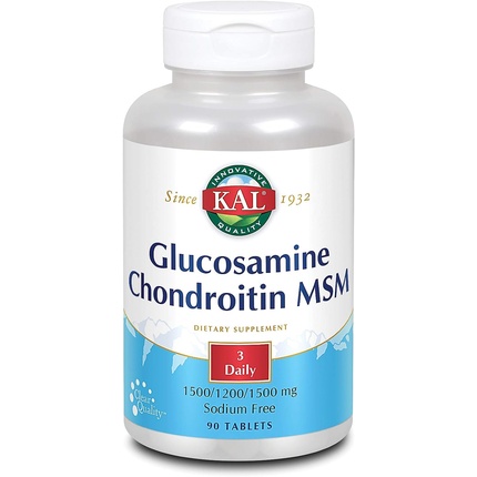 Глюкозамин Хондроитин МСМ 90 капсул Kal best naturals глюкозамин хондроитин мсм 180 капсул