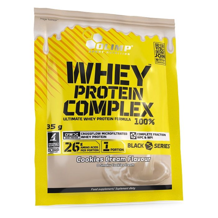 Протеиновая добавка Olimp Whey Protein Complex 100% Cookies Cream, 35 g scitec whey protein prof 2350g chocolate cookies cream