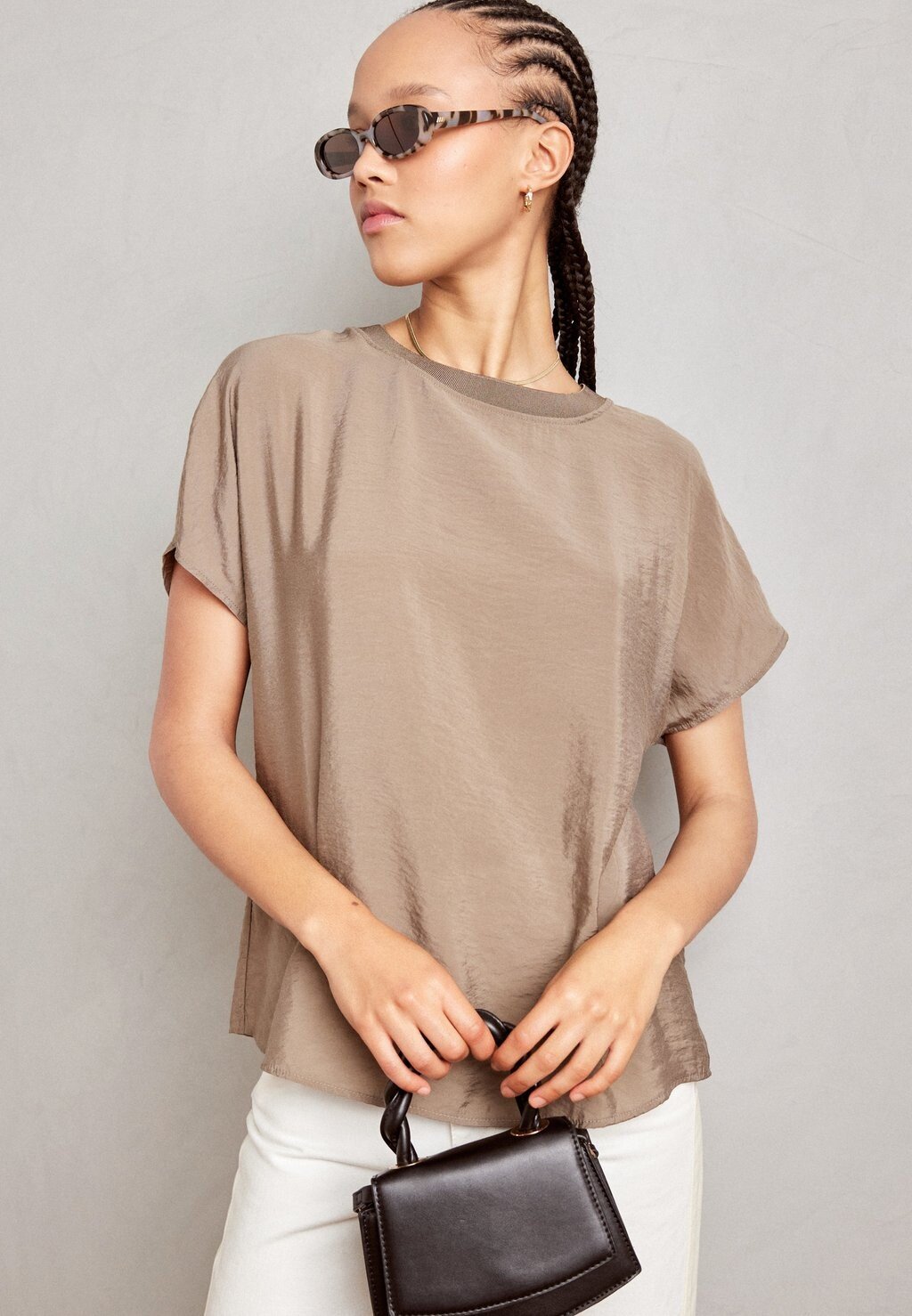 

Базовая футболка SHORT SLEEVE CREW NECK SOLID Marc O'Polo, цвет milky brown