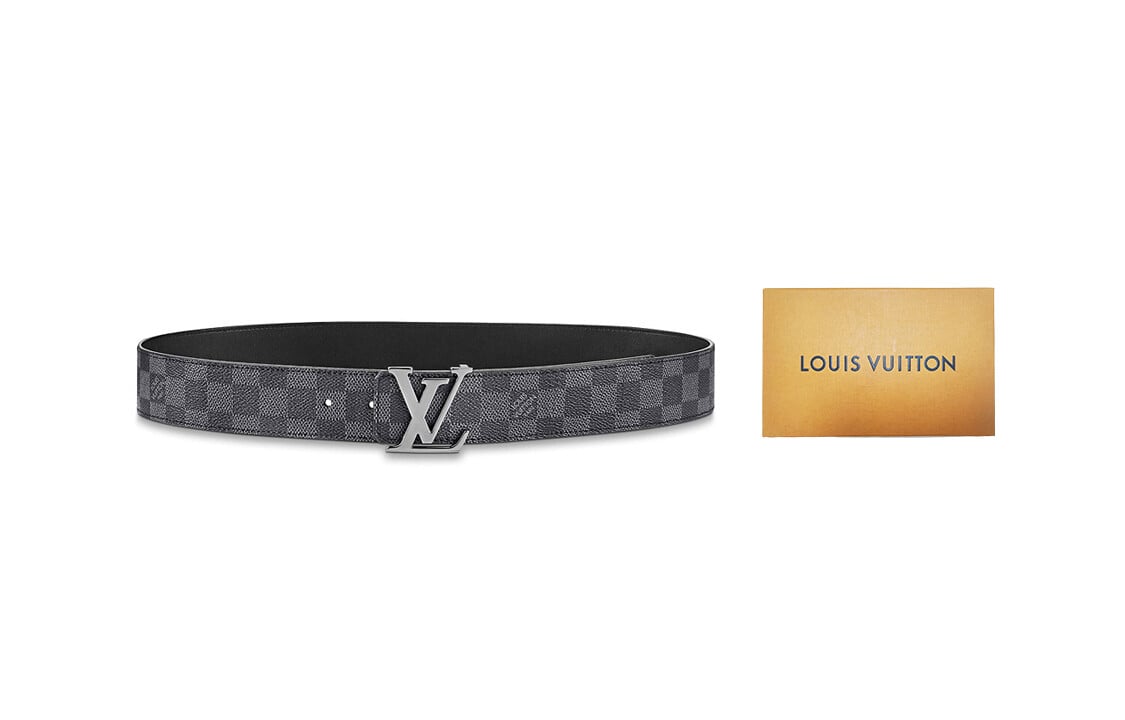 

Мужской ремень Louis Vuitton, серый/черный