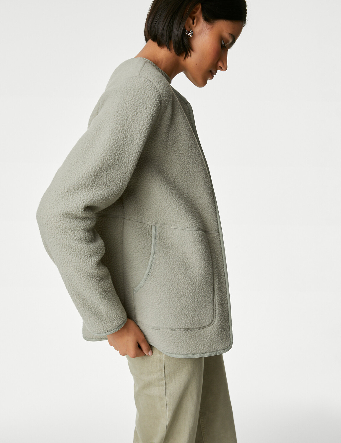 

Флисовая куртка на молнии Marks & Spencer