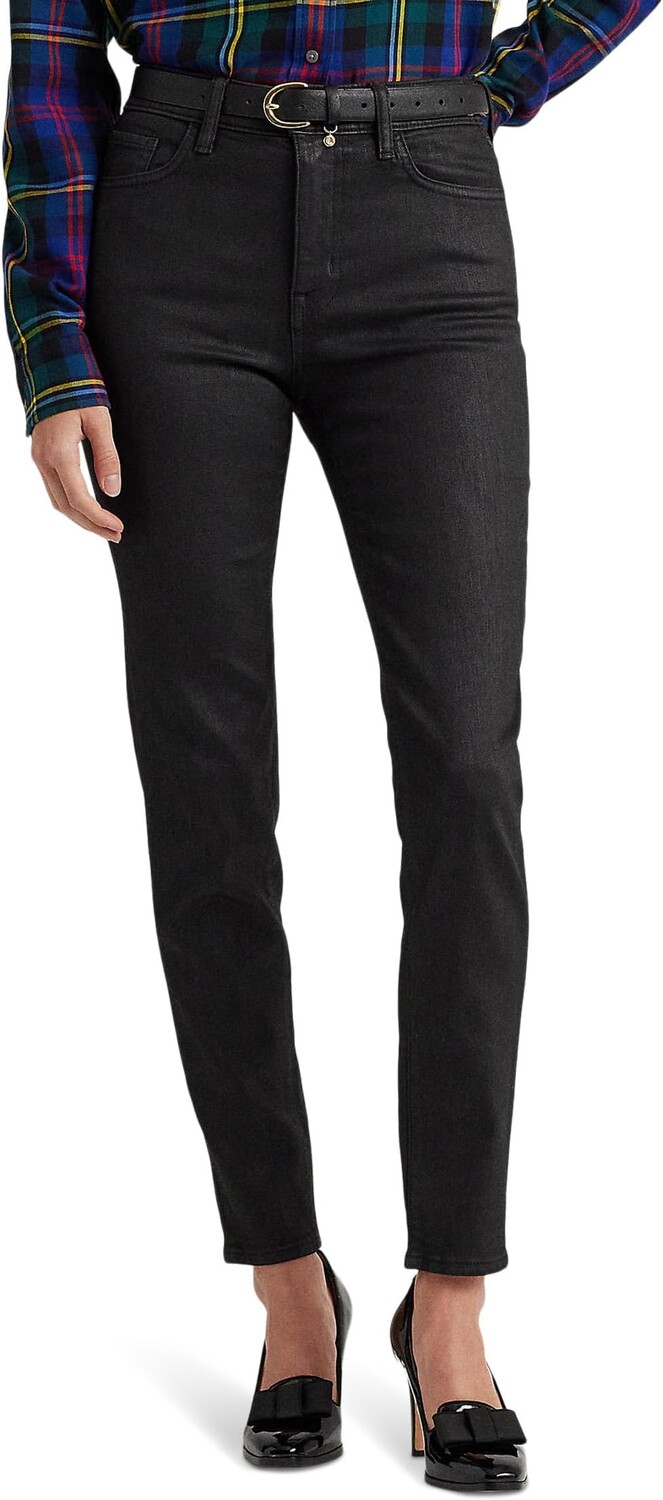 

Джинсы Coated High-Rise Skinny Ankle Jeans LAUREN Ralph Lauren, цвет Black Wash