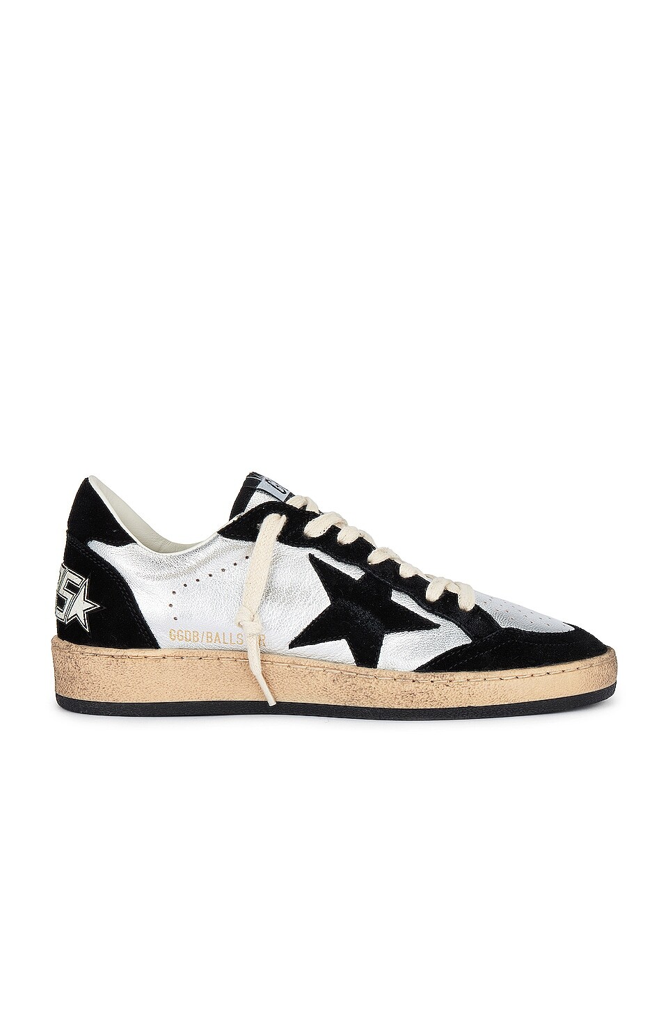 

Кроссовки Golden Goose Ballstar, цвет Silver & Black, Серебристый