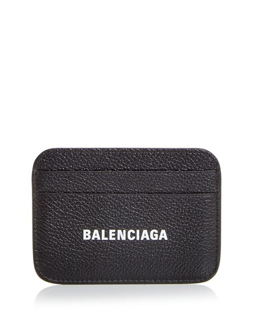 

Кожаный чехол для карточек с наличными Balenciaga, цвет Black