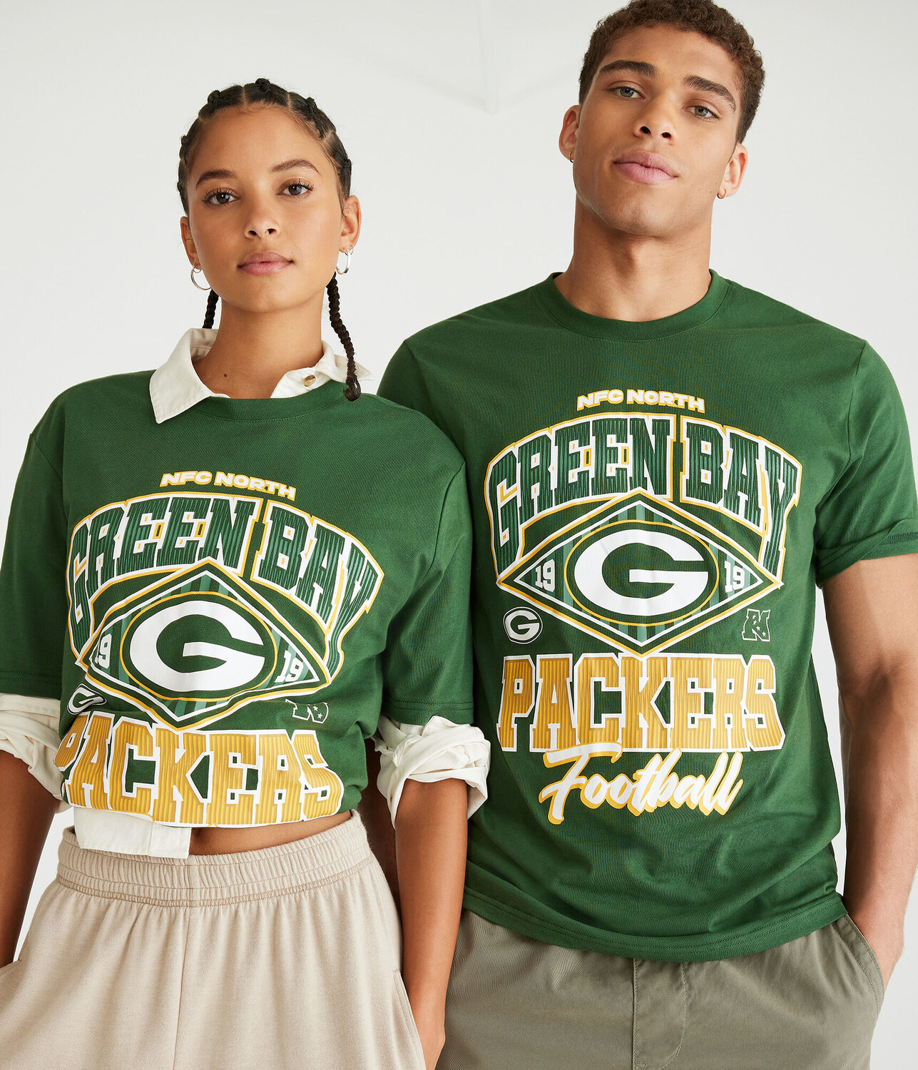 

Футболка с графическим рисунком Green Bay Packers Aeropostale, зеленый