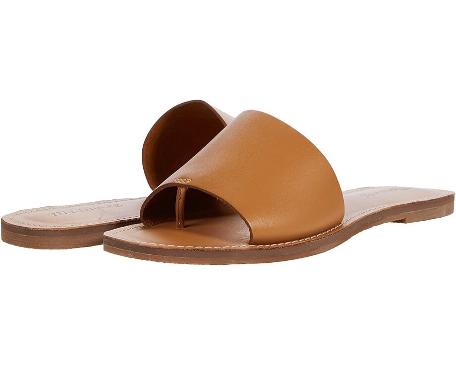 

Сандалии Madewell The Boardwalk Post Slide Sandal in Leather, цвет Desert Camel