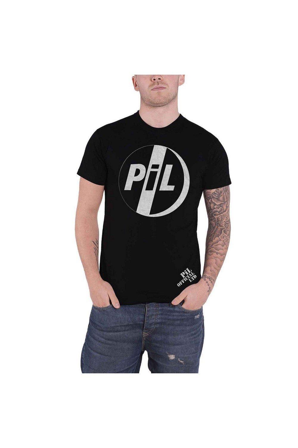 Футболка с логотипом Public Image Ltd, черный футболка с логотипом public lands для взрослых
